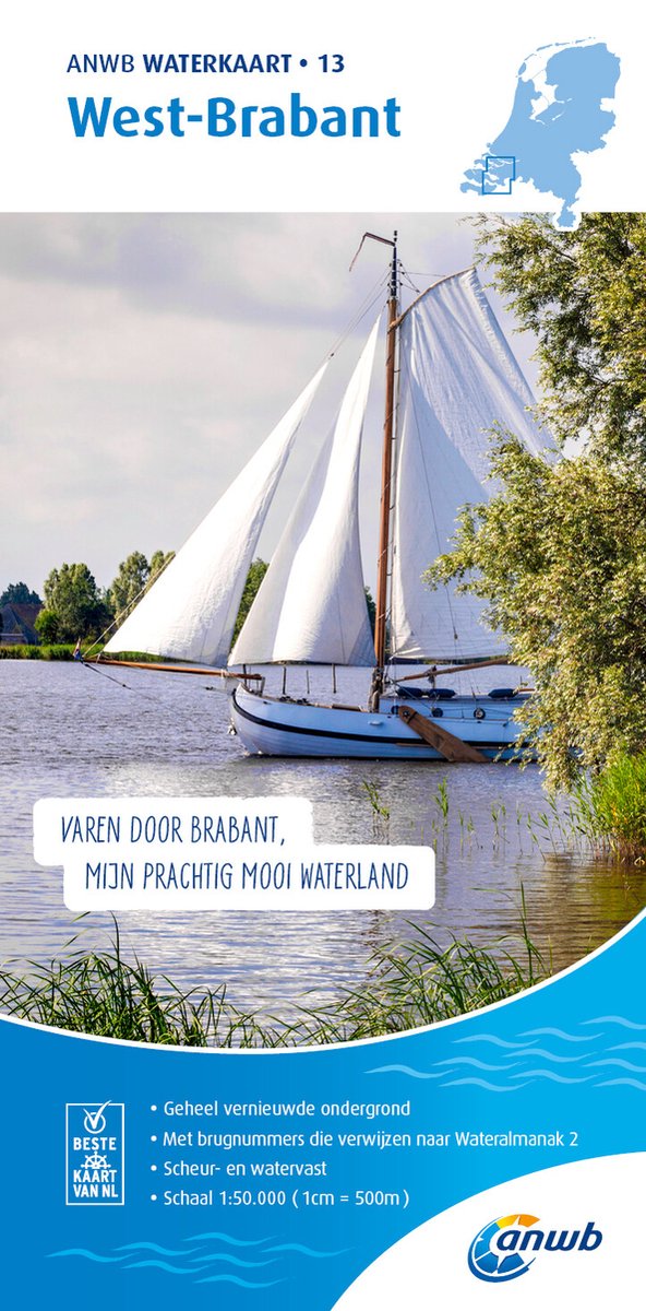 ANWB waterkaart West-Brabant